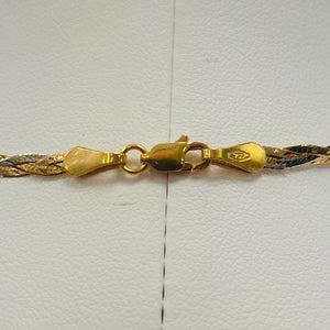 Collier 3 ors maille tressée