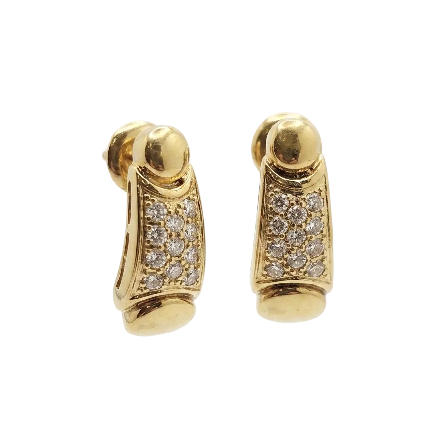 Boucles d'Oreilles Clip Or Jaune 18 K -  9.94 G