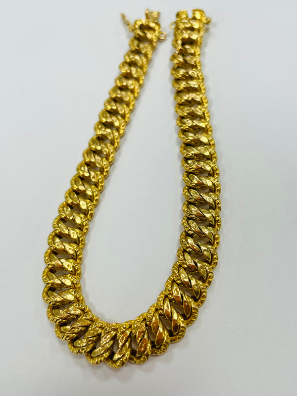 Bracelet en maille américaine en Or Jaune 18K - 9.70G