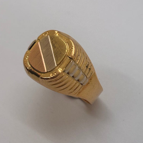 Chevalière en Or jaune 18K - Taille 65