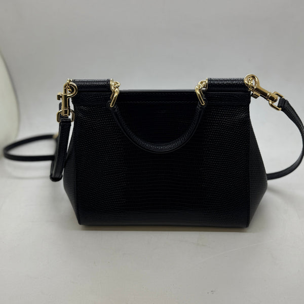 Sac à main Dolce Gabbana Sicily en cuir noir