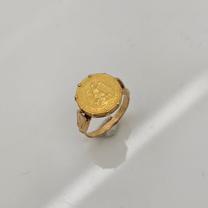 Chevalière en Or Jaune 18 K - Taille 49
