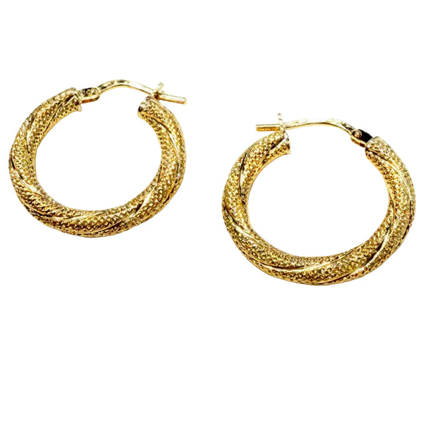 Boucles d'oreilles créoles en Or jaune 18K - 2.15G