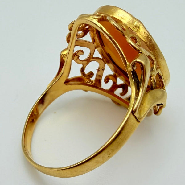 Camée en or jaune 18 carats, taille 51 Poids - 3.19 Grs