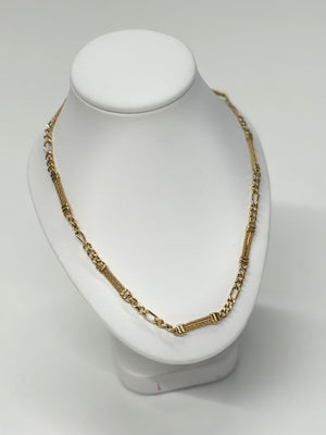 Collier Matinée maille Figaro Or Jaune 18k - 26.66 Grs