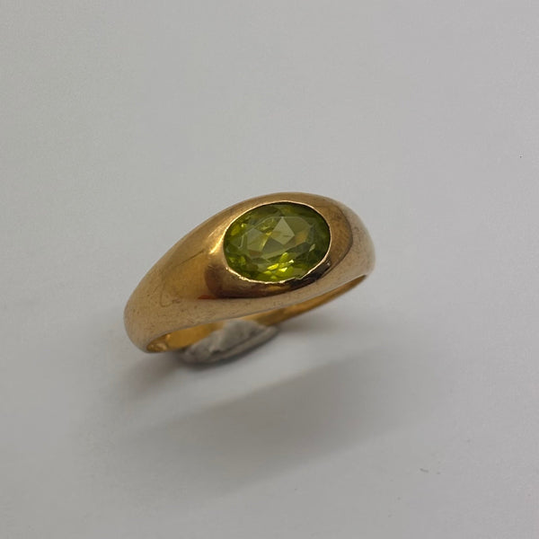 Chevalière en Or jaune 18K - taille 53