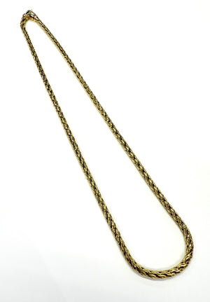 Longue Chaîne en Or Jaune 18K – Maille Haricot Ronde