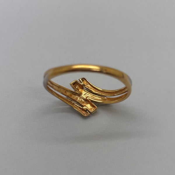 Bague en Or Jaune et Or Blanc 18 Carats - Taille 55