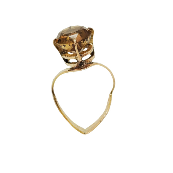 Bague en or jaune 18 carats avec Citrine