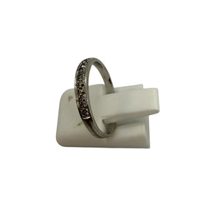 Bague Diamants Or Blanc 18K - 1.38 G - Taille 52