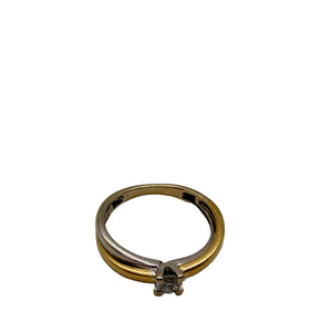 Bagues Or Jaune et Blanc 18 Carats Taille -51