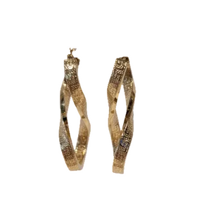 Boucles d'oreilles créoles en or jaune 18K - 2.06gr