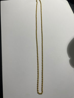 Collier Chaîne Longue en Or Jaune 18k 16.02 Grs