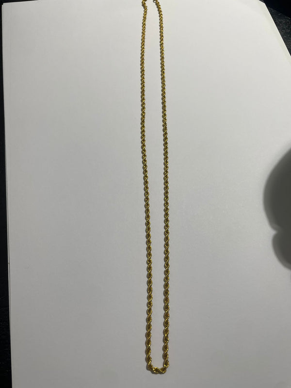 Collier Chaîne Longue en Or Jaune 18k 16.02 Grs