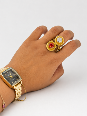 Bague en Or Jaune 21K - Taille 55 - 8.38G