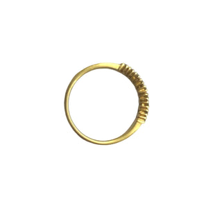 Bague Demi Tour en Or Jaune avec Diamants 18k