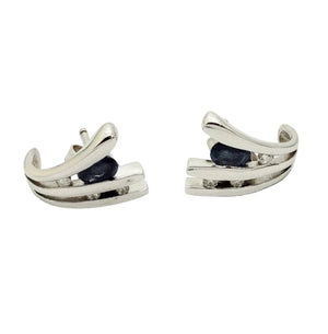 Boucles d'oreilles en or blanc 18 carats