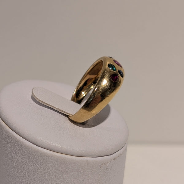 Bague en or jaune 18K - Taille 58 - 4.72 Grs