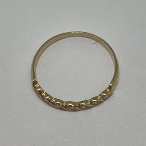 Bague demi-tour en Or jaune 18 carats - Taille 54 1.27 Grs