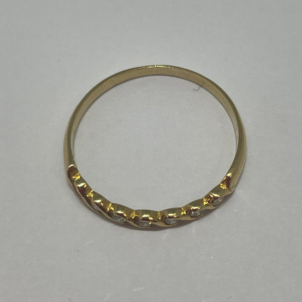 Bague demi-tour en Or jaune 18 carats - Taille 54 1.27 Grs