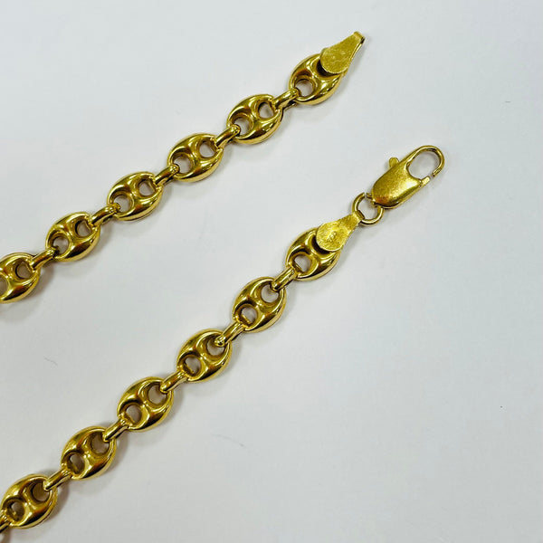Chaîne en maille grain de café en Or jaune 18K - 18.15G