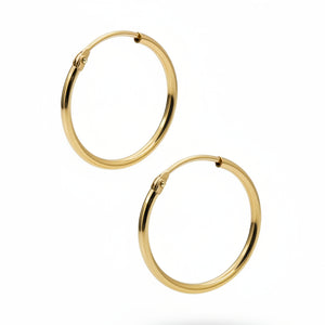 Boucles d'oreilles créoles or jaune 18k - 0.87 G