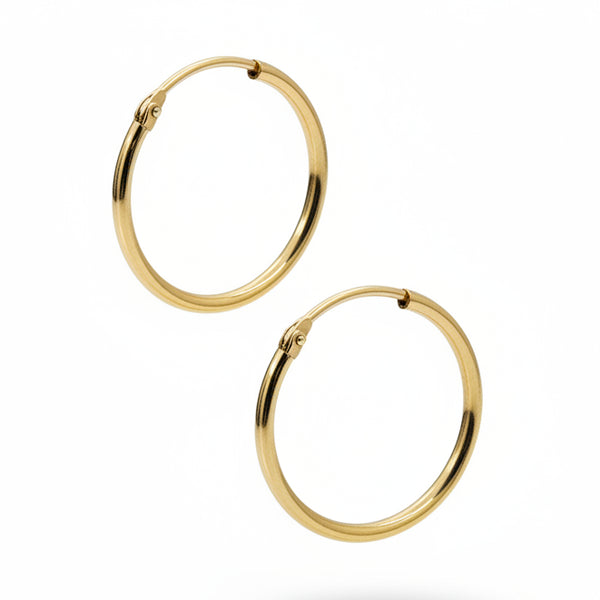 Boucles d'oreilles créoles or jaune 18k - 0.87 G