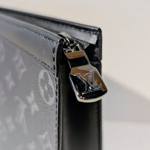 Louis Vuitton Pochette Eclipse Noir Cuir Très Bon État