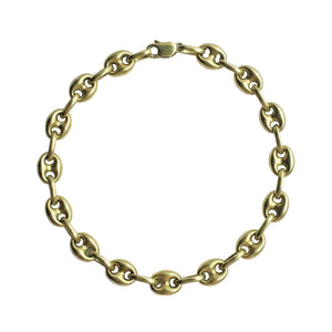 Bracelet Maillon Grain de Café en Or Jaune 18k