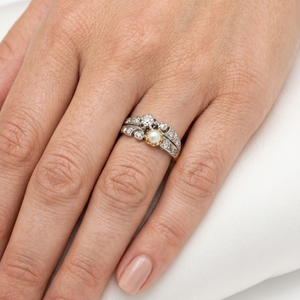 Bague ancienne en Or jaune 18K - Diamant- Taille 525 - 3.33G