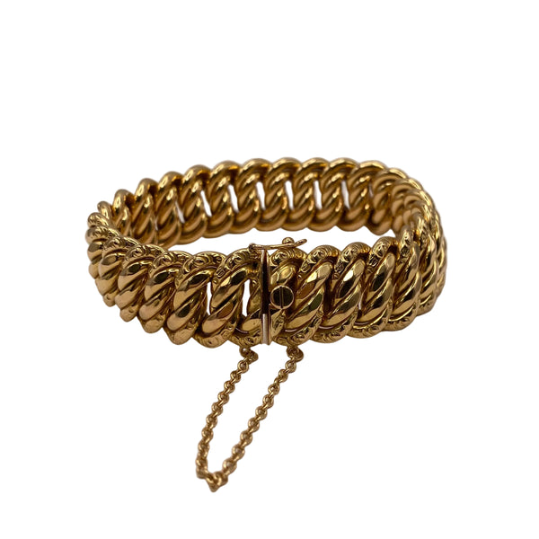 Bracelet Manchette en Or Jaune 18k - 47 G
