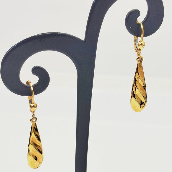 Boucles d'oreilles en or jaune 18 K - 4.32 G