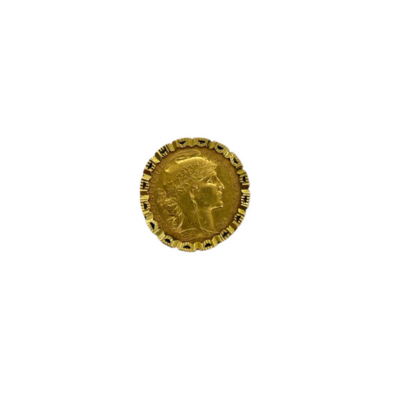 Bague chevalière en or jaune 18 carats – T 61