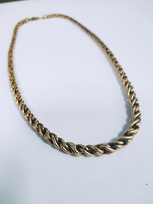 Collier Princesse en Or Jaune 18K Torsadé 44,5cm