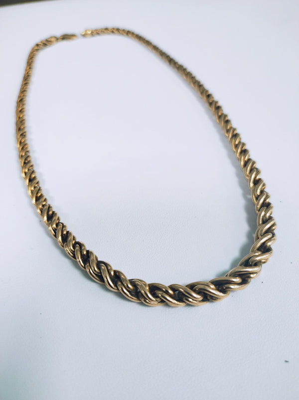 Collier Princesse en Or Jaune 18K Torsadé 44,5cm