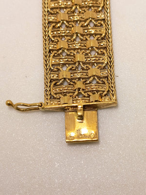 Bracelet Manchette Or Jaune 18 Carats