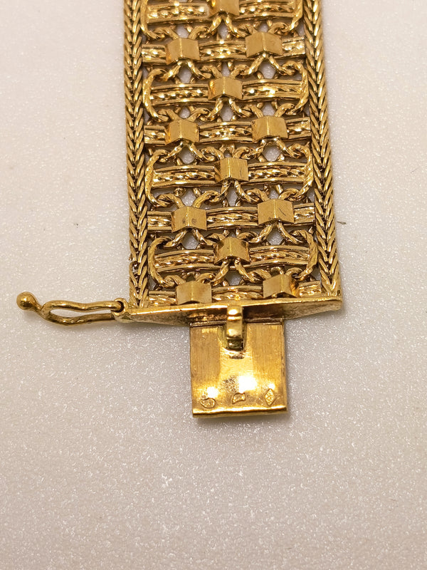 Bracelet Manchette Or Jaune 18 Carats
