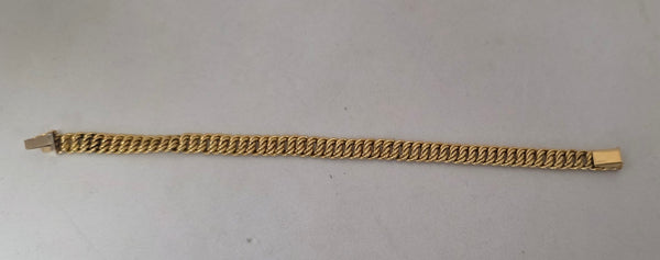 Bracelet jonc gourmette or jaune 18K 11.69 Grs