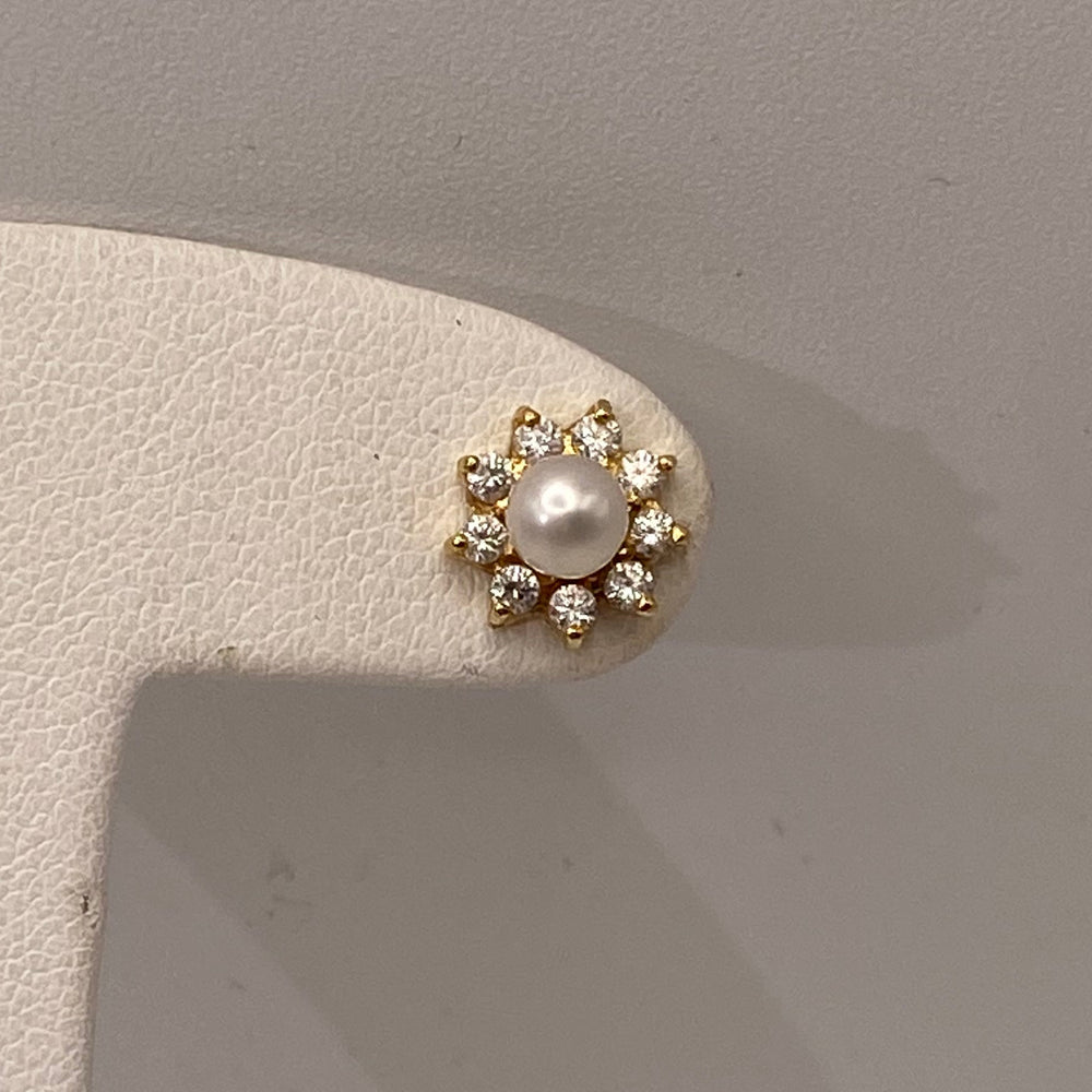 Boucles d'oreilles clou en Or jaune 18K - 1.45G