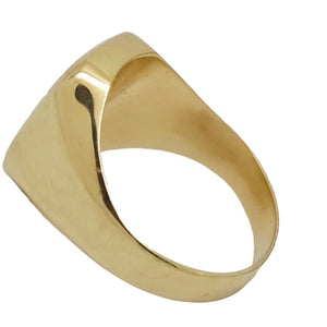 Chevalière en or jaune 18k, taille 65