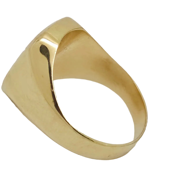 Chevalière en or jaune 18k, taille 65