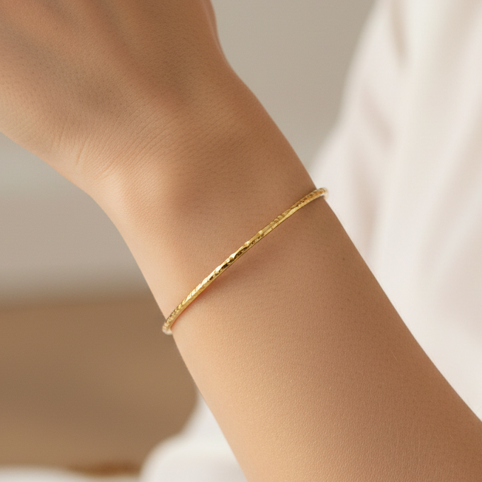 Bracelet Jonc Or Jaune 18K sans Pierres