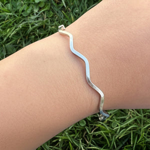 Bracelet Jonc en Or Blanc 18 K - 5.51 G