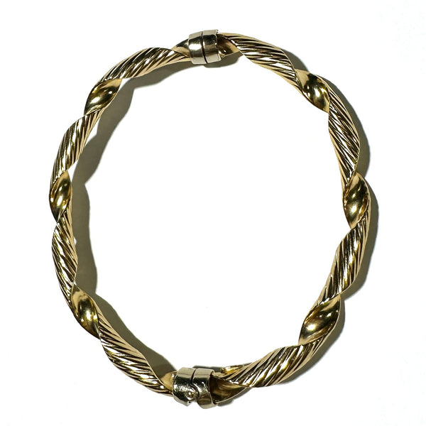 Bracelet Jonc Torsadé Or 18 K