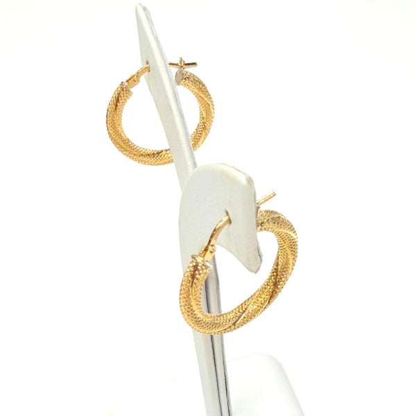 Boucles d'oreilles créoles en Or jaune 18K - 2.15G