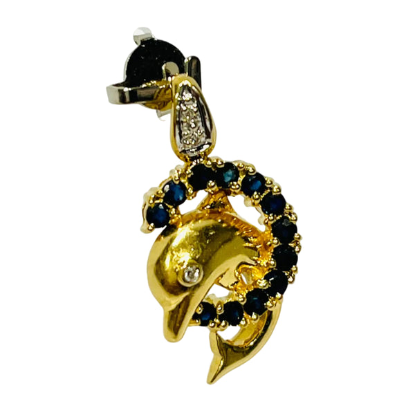Pendentif Dauphin en Or 18K - 2.80G