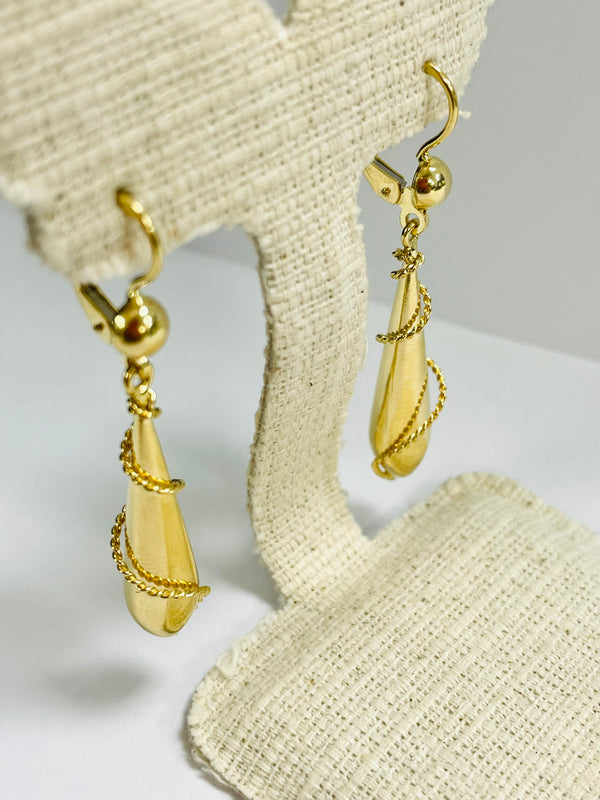 Boucles d'oreilles Dormeuses en Or Jaune 18 K
