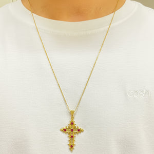 Pendentif Croix en Or Jaune 18K