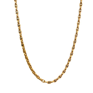 Collier Ras du Cou Marine en Or Jaune 18K - 11.72Grs