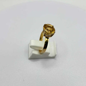 Bague Solitaire en Or Jaune 18K - Taille 54 - 3.02g